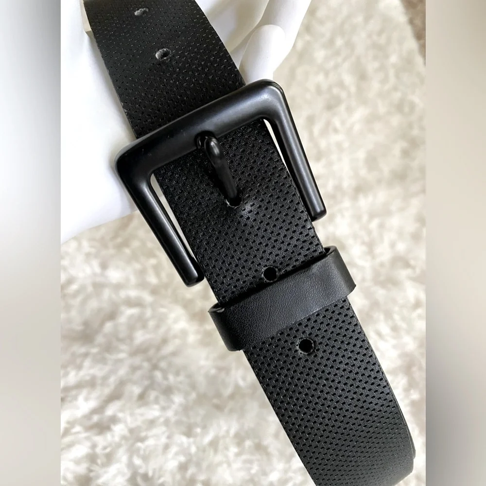 black belt matte buckle Bonded leather Size 31.5